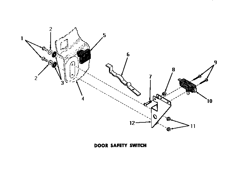 Speed Queen DA3820 door safety switch diagram