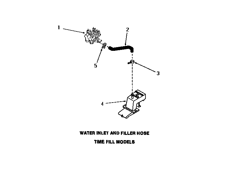 Speed Queen FA0390 water inlet & filler hose diagram