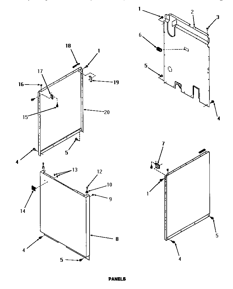Speed Queen FA0390 panels diagram
