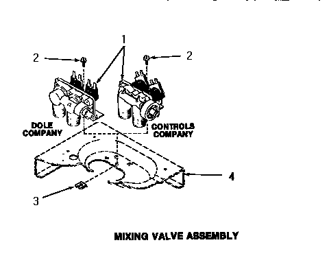 Speed Queen FA0390 mixing valve assembly diagram