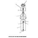 Speed Queen FA3030 agitator, shaft & fabric softener dispenser diagram