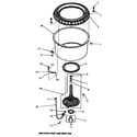 Speed Queen FA3030 agitator post & spin tub diagram