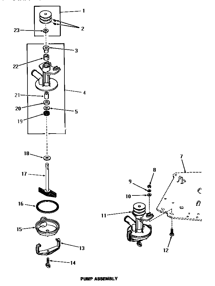 Speed Queen FA0390 pump assembly diagram