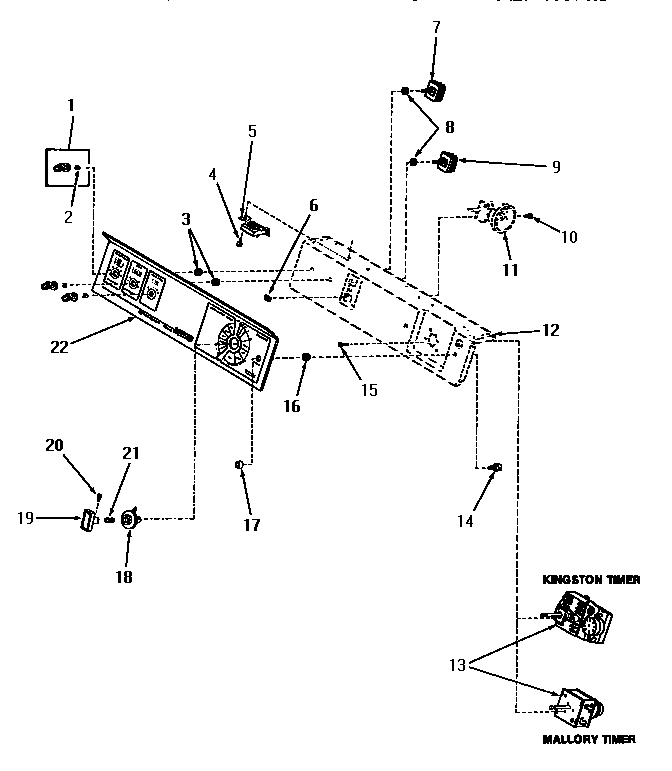 Speed Queen FA9211 control panel and controls diagram