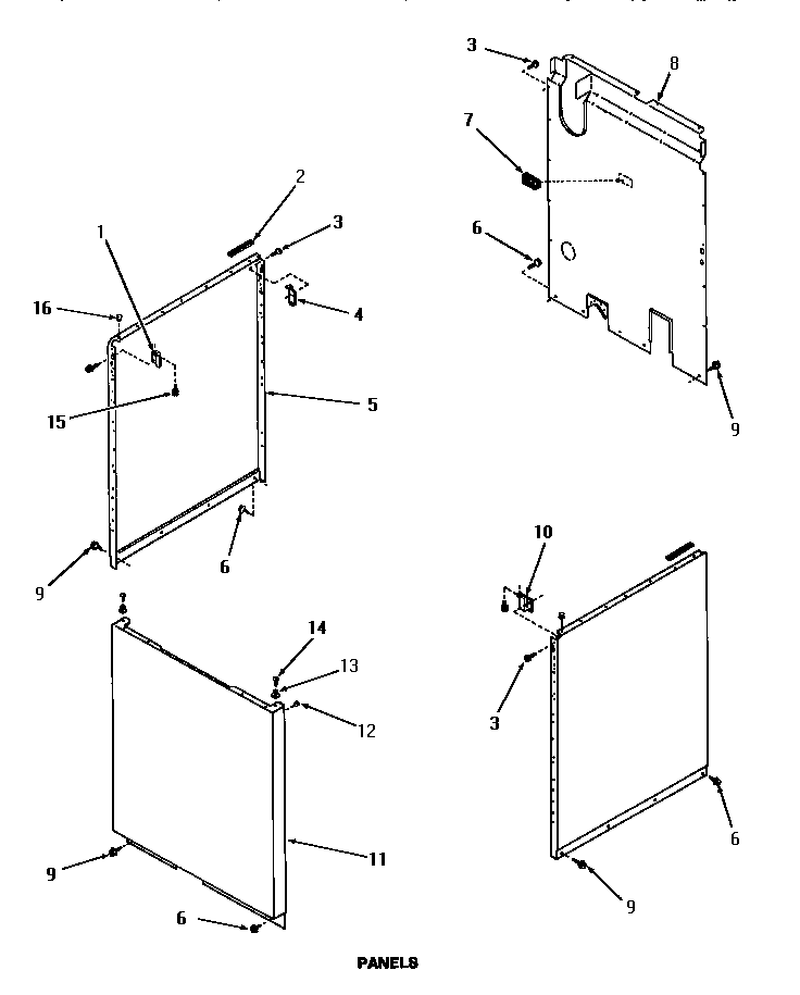 Speed Queen FA6310 panels diagram