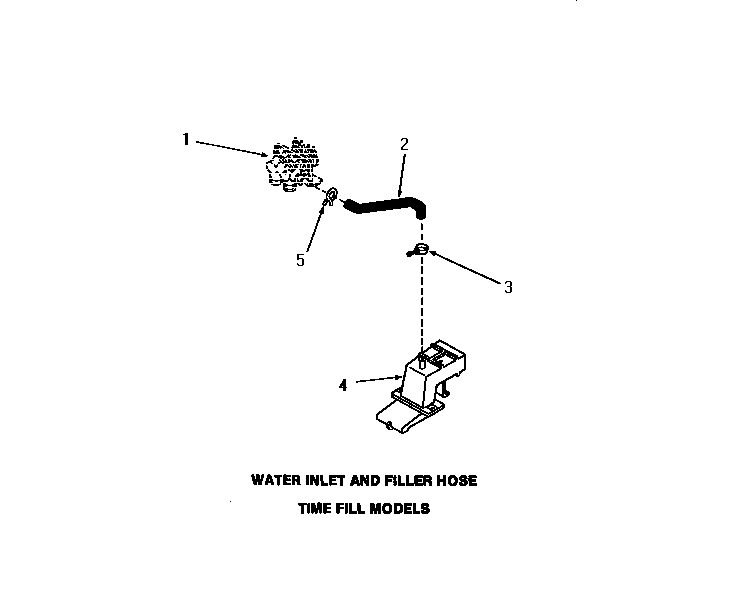 Speed Queen FA2001 water inlet & filler hose diagram