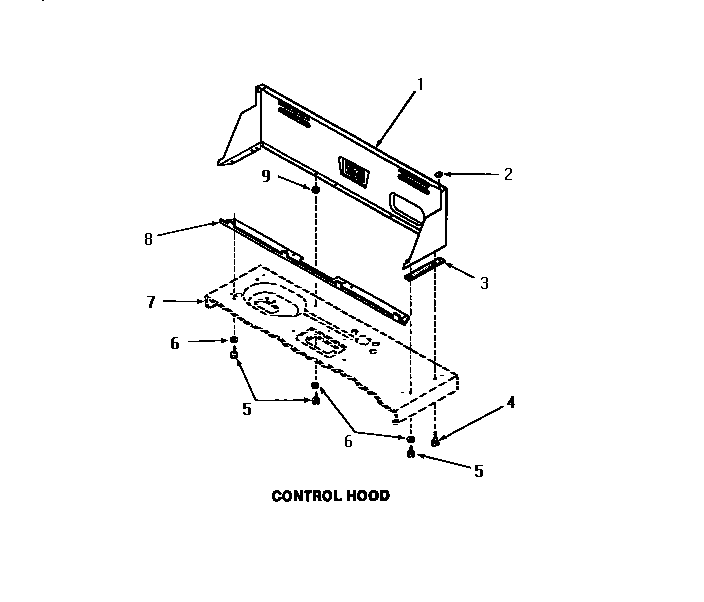 Speed Queen FA2001 control hood diagram