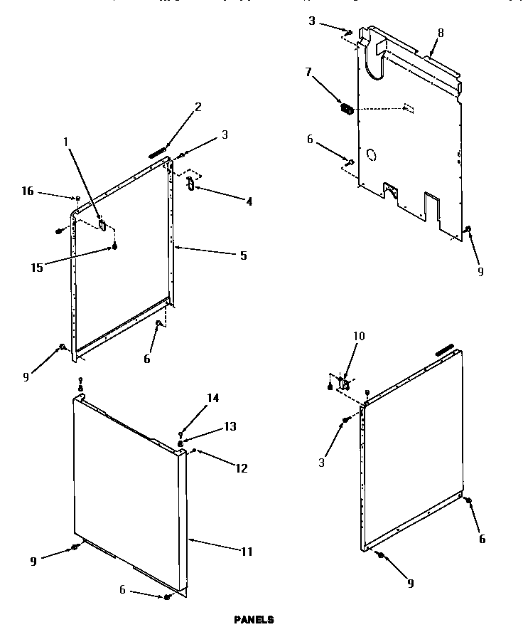Speed Queen FA2001 panels diagram