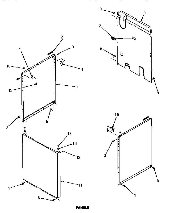 Speed Queen FA0650 panels diagram