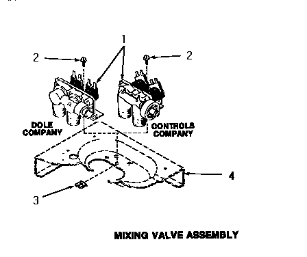 Speed Queen FA0650 mixing valve assembly diagram