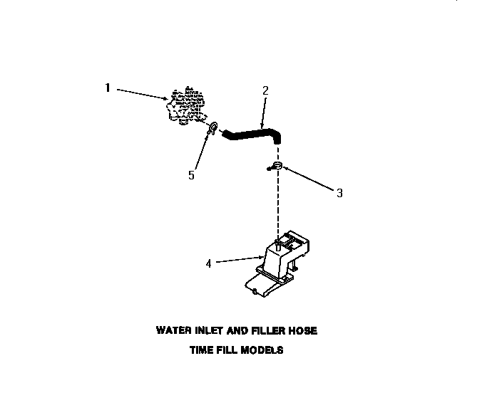 Speed Queen FA2961 water inlet & filler hose diagram