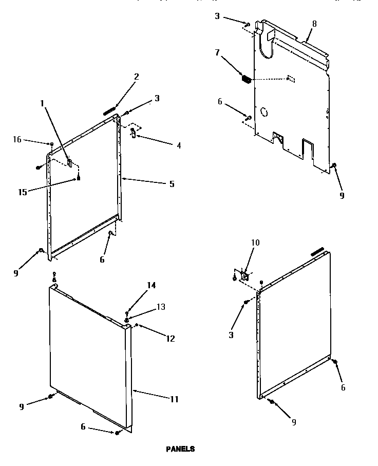 Speed Queen FA4320 panels diagram