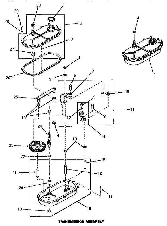 Speed Queen FA4320 transmission assembly diagram