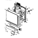 Caloric CDC550CL-P1188329W door assembly diagram
