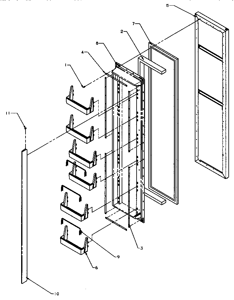 Modern Maid GRH2203W/P1168105WW freezer door (gri2002w/p1168202ww) diagram