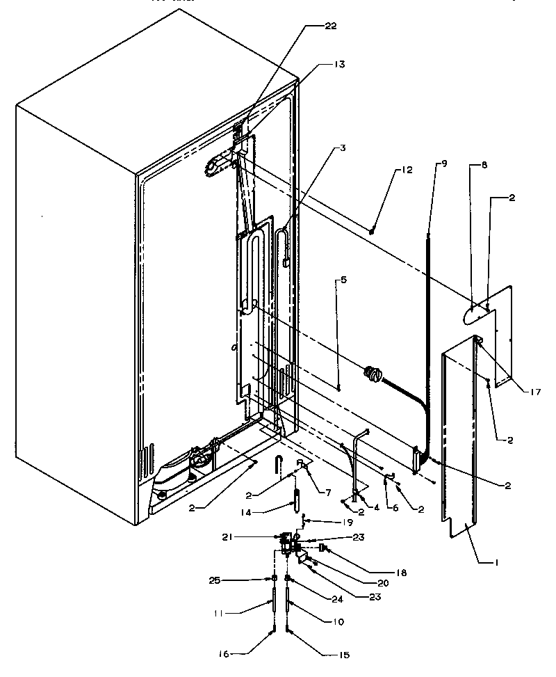 Modern Maid GRH2203W/P1168105WW back unit diagram