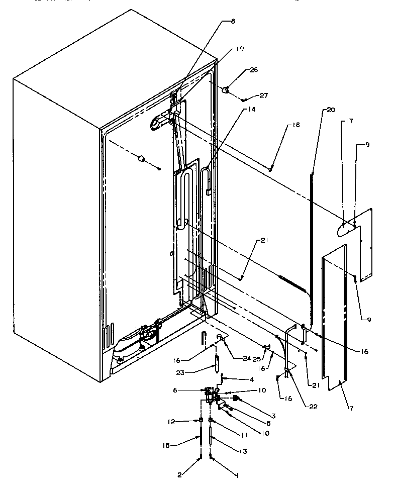 Amana SPD22Q2L-P1181314WL cabinet back diagram