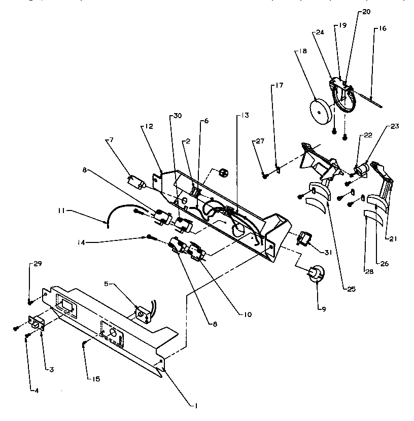 Amana SPD22Q2L-P1181314WL ice and water cavity diagram