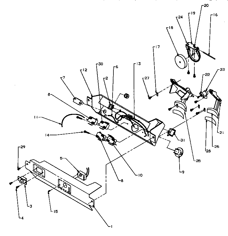 Amana SXD25QA3E-P1181320WE ice and water cavity diagram