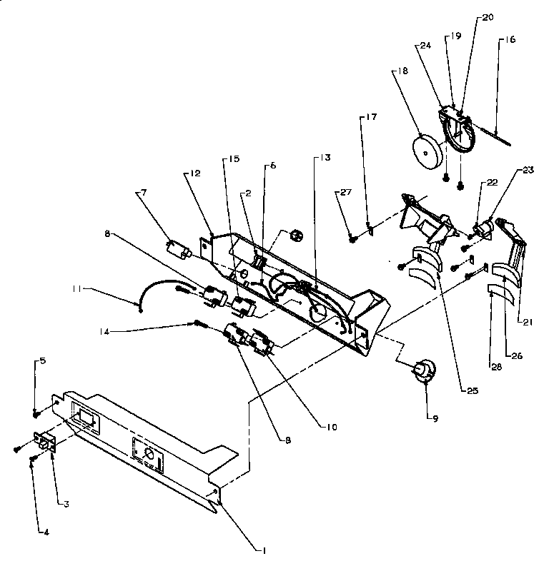 Amana SSD25N2W-P1181322WW ice and water cavity diagram