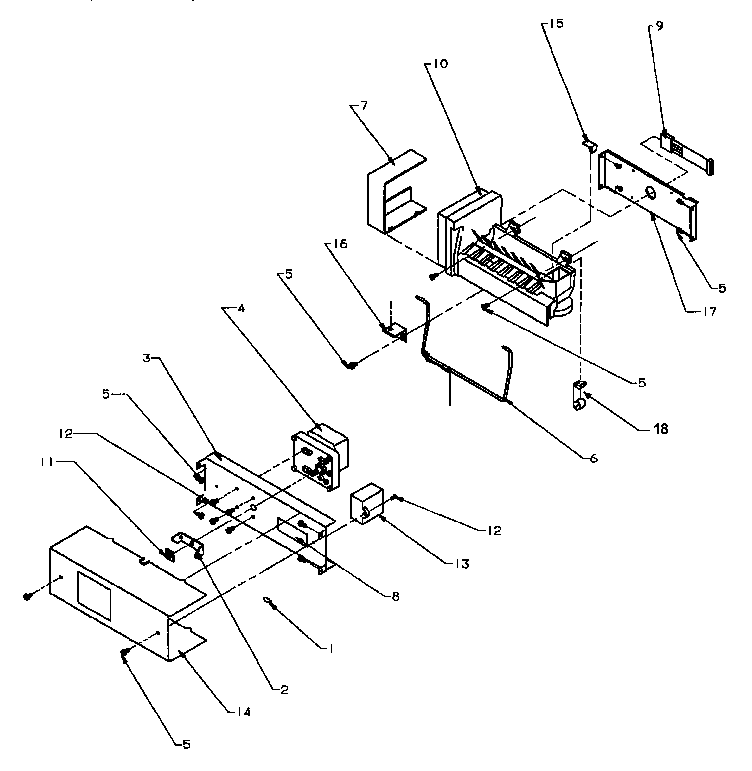 Amana SSD25N2W-P1181322WW ice maker diagram