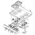 Caloric RMN381UL/P1142816NL open top burner assembly (rln330uw/p1142815nw) (rln340ul/p1142388nl) (rln340uw/p1142388nw) (rln340vl/p1142821nl) (rln340vw/p1142821nw) (rln345ul/p1142389nl) (rln345uw/p1142389nw) (rln347ul/p1142923nl) (rln347uw/p1142923nw) (rln362ul/p1142390nl) (rln362uw diagram
