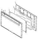 Caloric RMN381UL/P1142816NL oven door assembly (rln330uw/p1142815nw) (rln340ul/p1142388nl) (rln340uw/p1142388nw) (rln340vl/p1142821nl) (rln340vw/p1142821nw) (rln345ul/p1142389nl) (rln345uw/p1142389nw) diagram