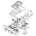 Caloric RLN367UL/P1143079NL open top burner assembly (rln330uw/p1143073nw) (rln340ul/p1143074nl) (rln340uw/p1143074nw) (rln340vl/p1143075nl) (rln340vw/p1143075nw) (rln345ul/p1143076nl) (rln345uw/p1143076nw) (rln347ul/p1143077nl) (rln347uw/p1143077nw) (rln362ul/p1143078nl) (rln362uw diagram