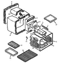 Caloric RSS358UW-P1141250NW oven cavity assembly diagram