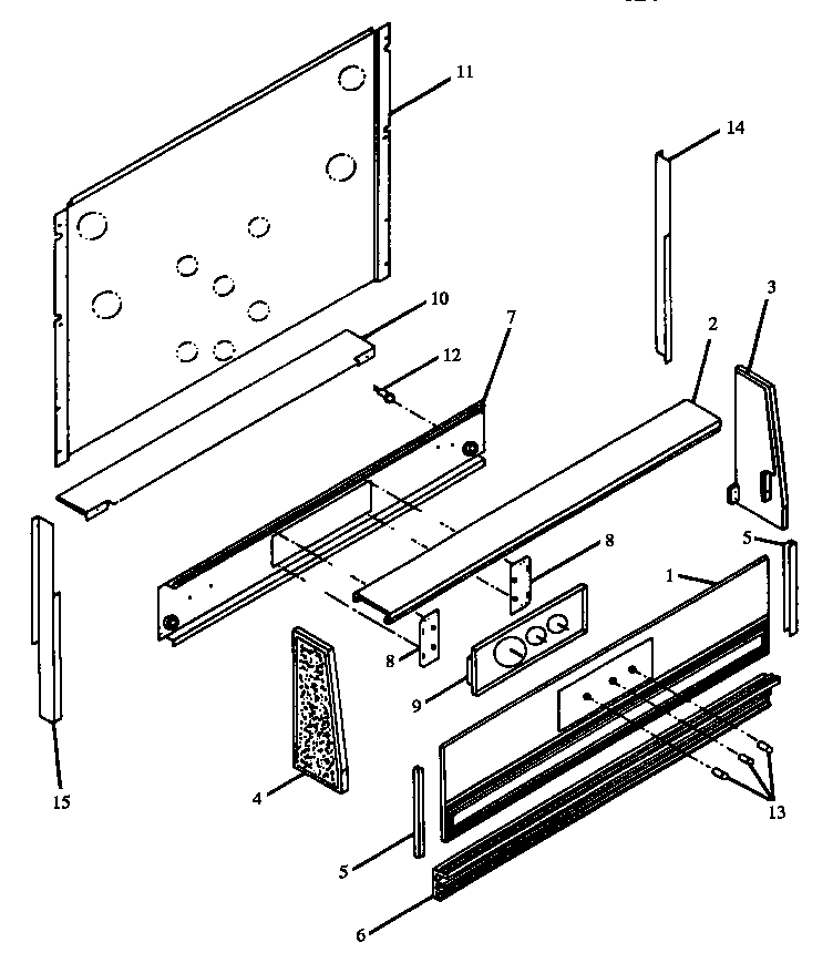 Caloric RSS358UW-P1141250NW control panel assembly diagram