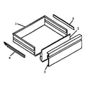 Caloric RSS358UW-P1141250NW storage drawer assembly diagram