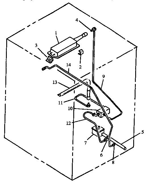 Caloric RSS358UW-P1141250NW gas components diagram