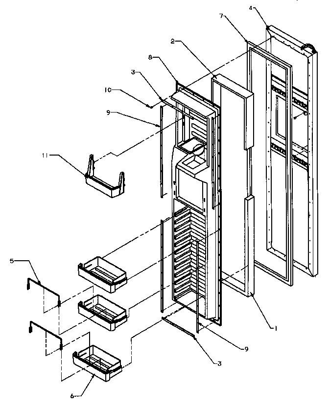 Amana SPD25AW-P1162435WW freezer door diagram