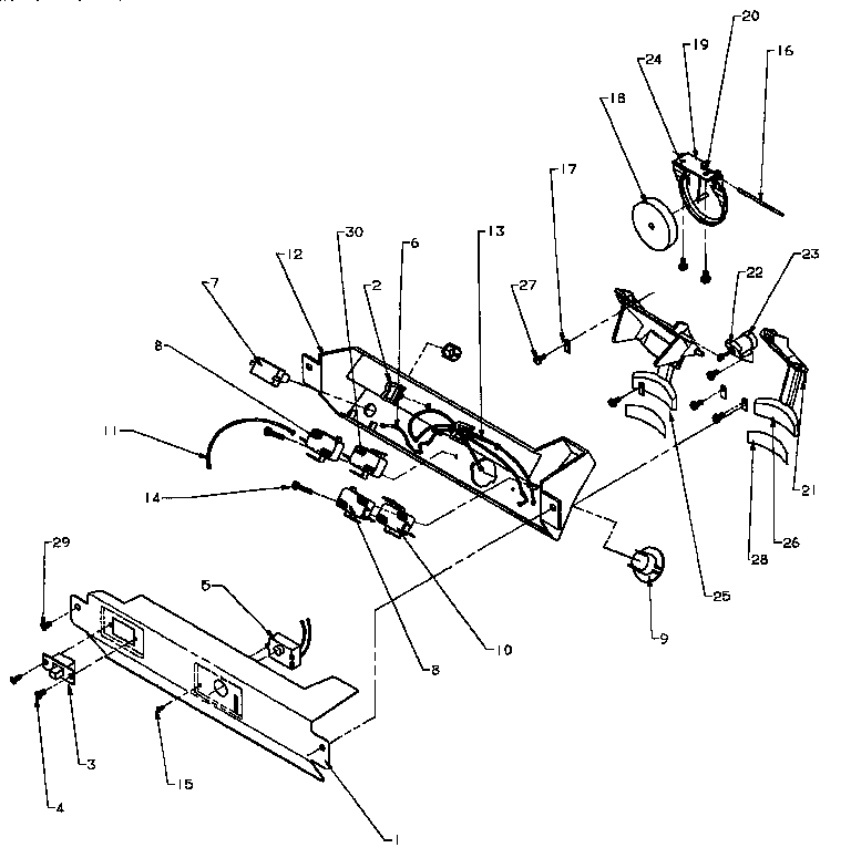 Amana SPD25AW-P1162435WW ice and water cavity diagram