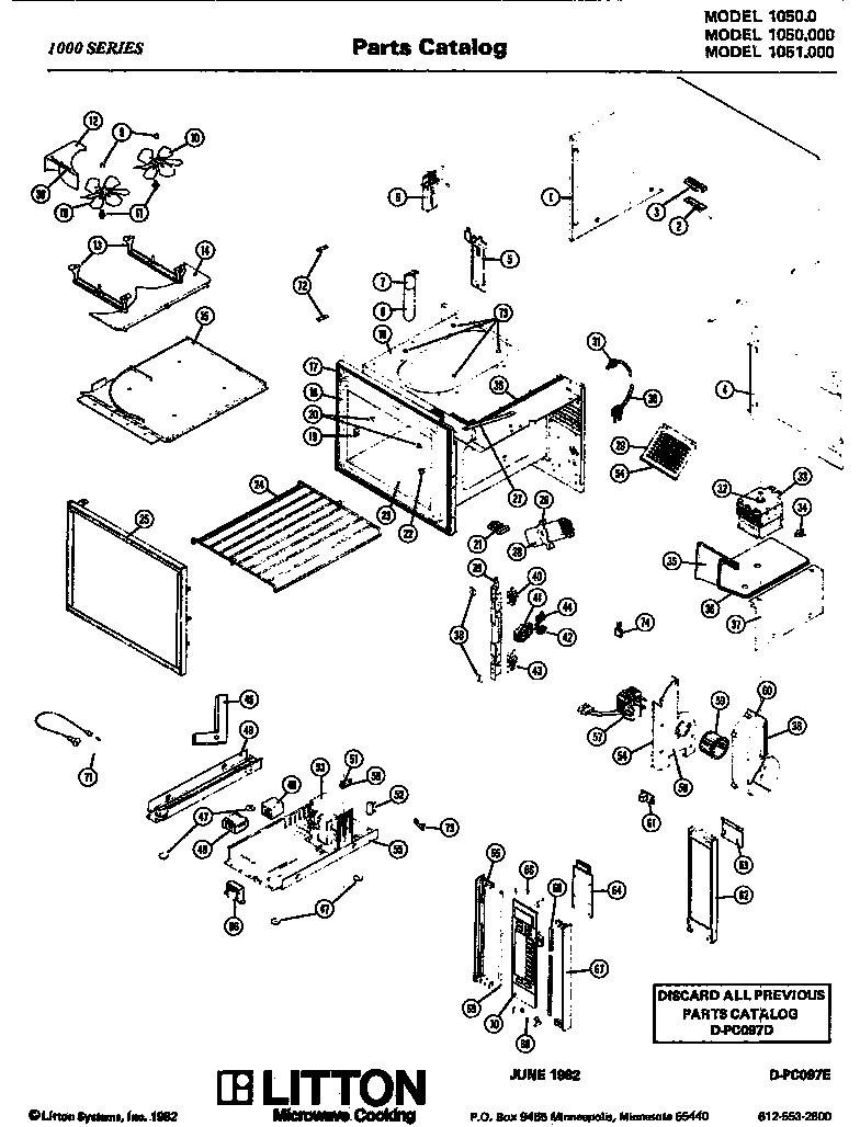 Amana 1050.0 microwave parts diagram