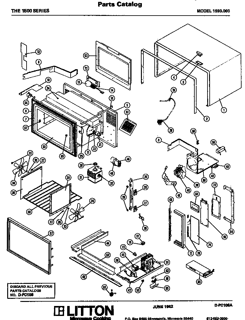 Amana 1590.000 microwave parts diagram