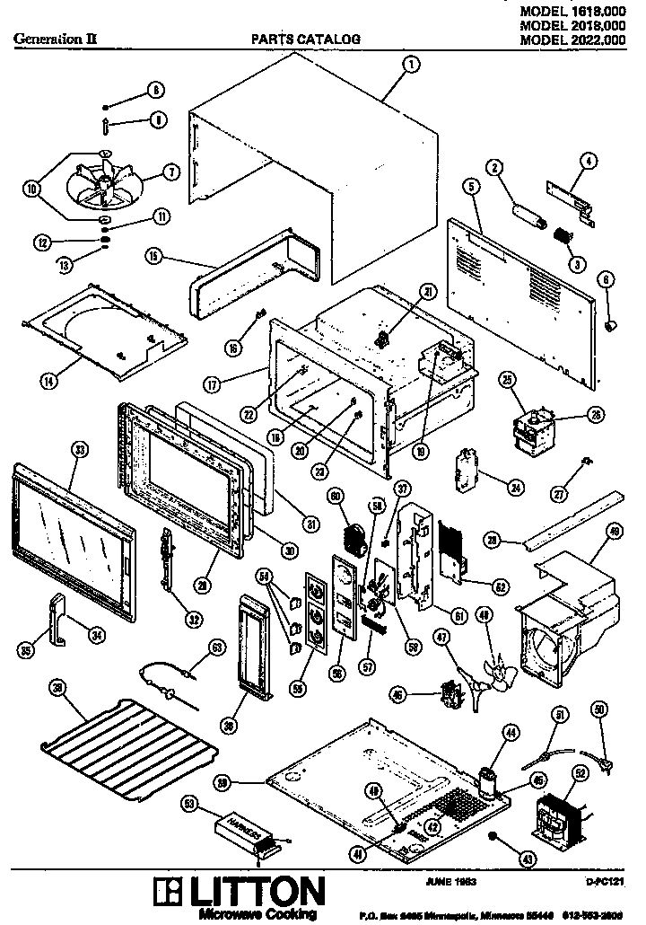 Amana 2022.000 microwave parts diagram