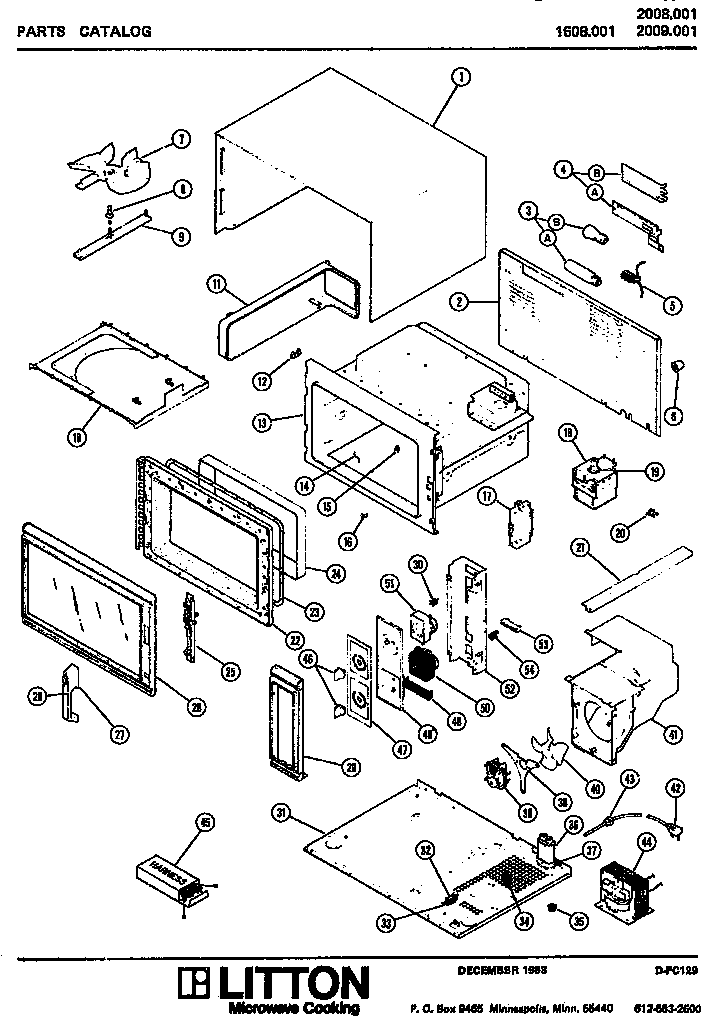 Amana 2008.001 microwave parts diagram