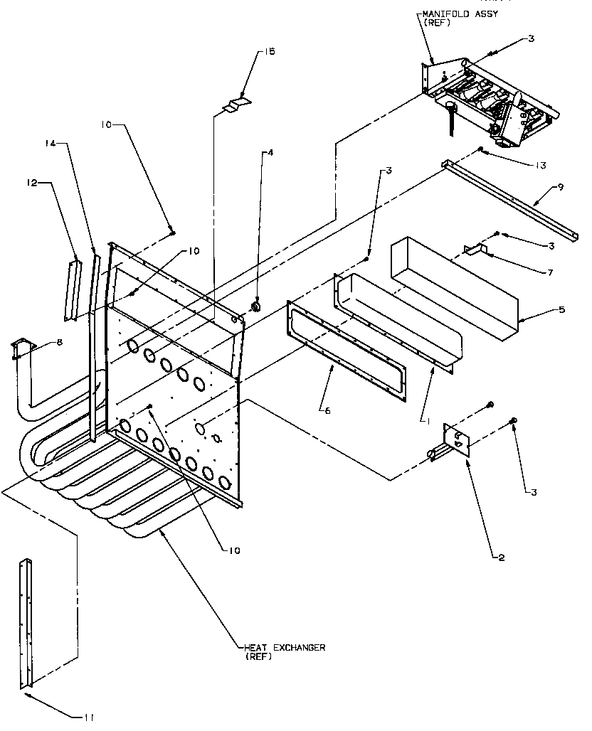 Amana GCC090X50A/P1161811F heat exchanger and related parts diagram