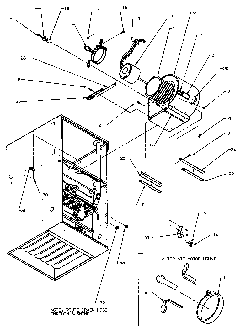Amana GCC090X50A/P1161811F blower assembly diagram