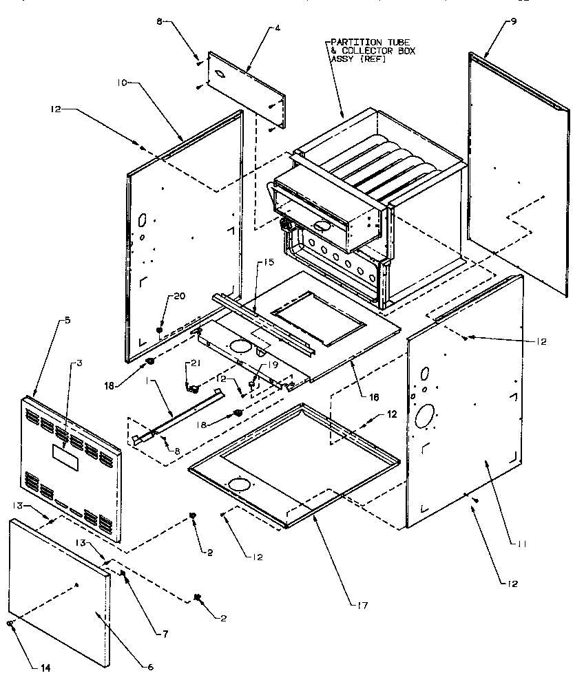 Amana GCIA045A30/P1177401F cabinet assembly diagram