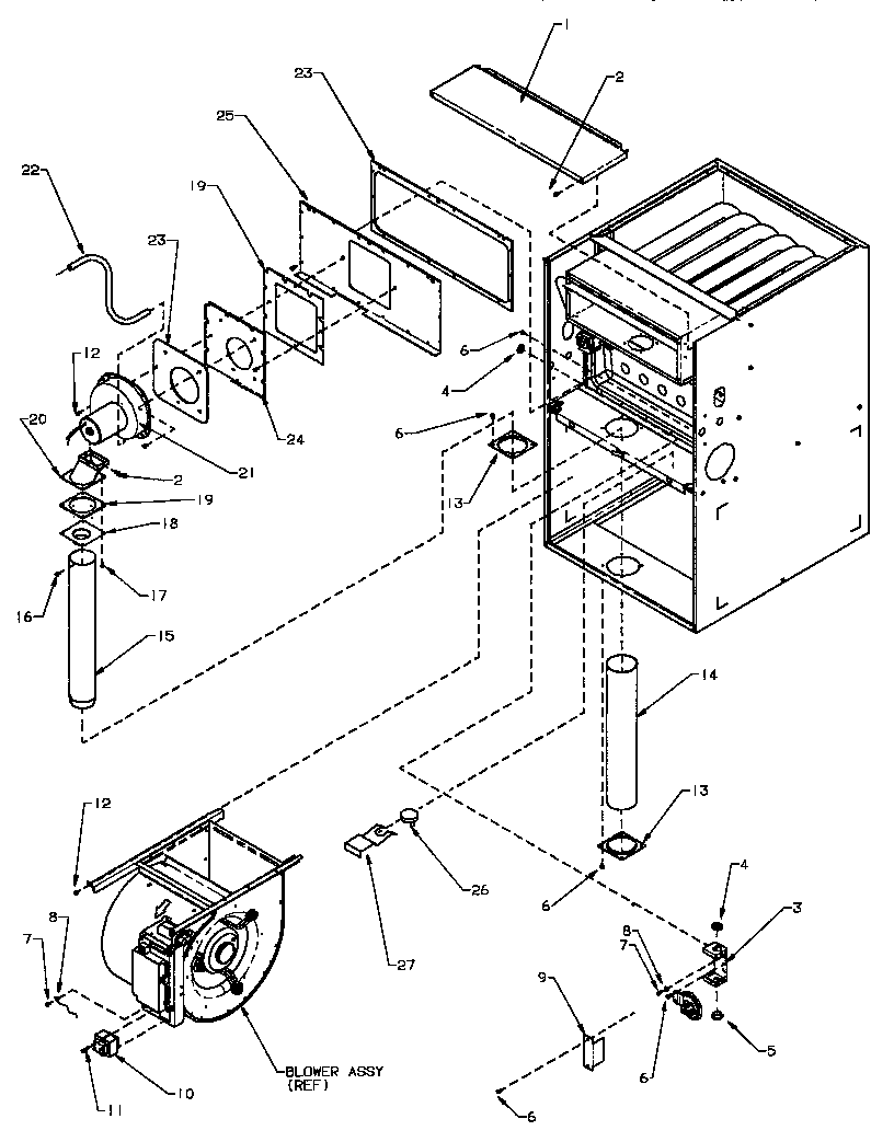 Amana GCIA045A30/P1177401F vent system & controls diagram