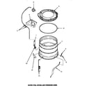Amana LW1000W/P1177501WW outer tub, cover & pressure hose diagram