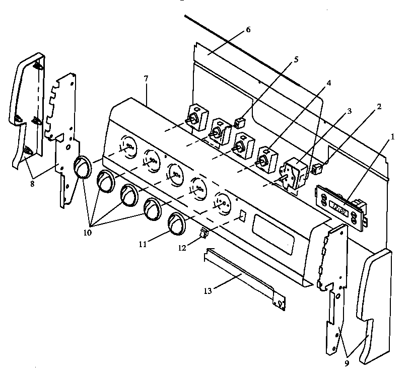 Caloric EHN3412W/P1142499NW backguard assembly (ehn3802w,l/p1142421nw,l) (ehn3802w,l/p1142478nw,l) (ehn3892w,l/p1142422nw,l) (ehn3892w,l/p1142479nw,l) (ehn3892ww/p1142422nww) (ehn3892ww/p1142479nww) (ejn3892w,l/p1142423nw,l) (ejn3892w,l/p1142481nw,l) diagram