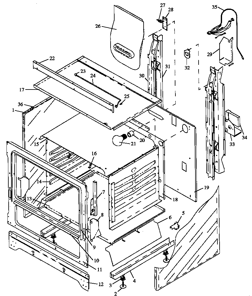 Amana SNK26AA/P1142397NW,L cabinet section diagram