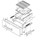 Amana SNP26ZZ/P1143094NW broiler drawer assembly diagram