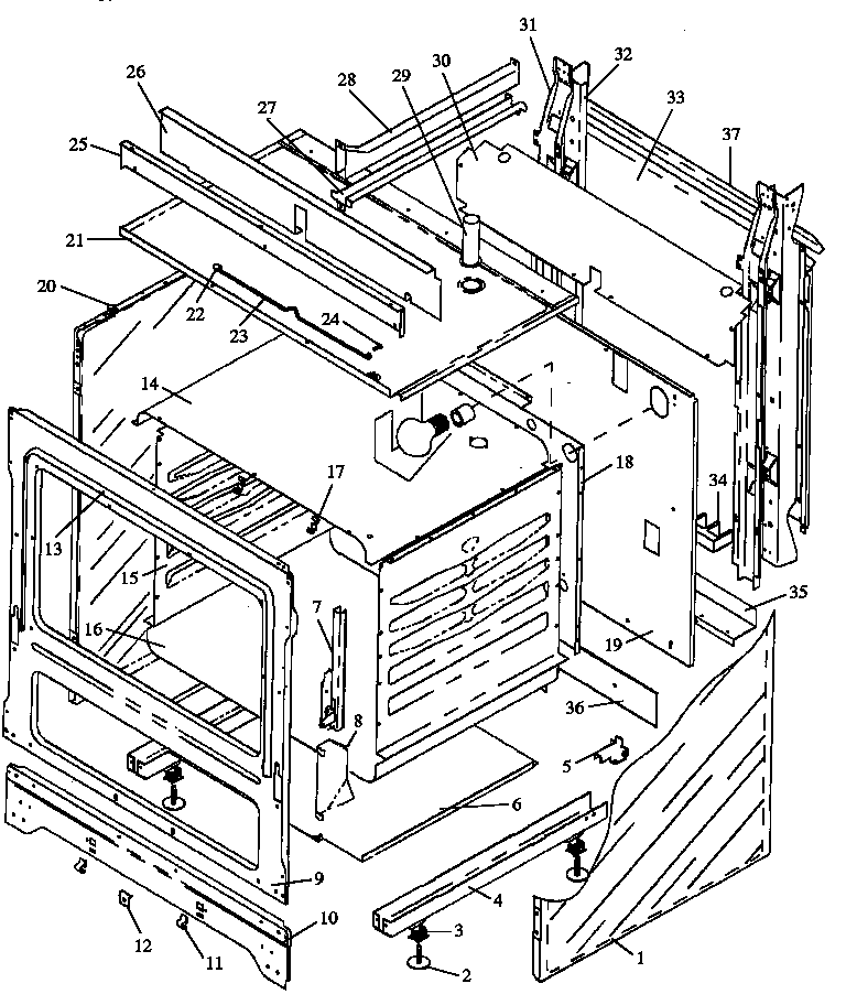 Amana SNE26AA/P1142424N cabinet section diagram