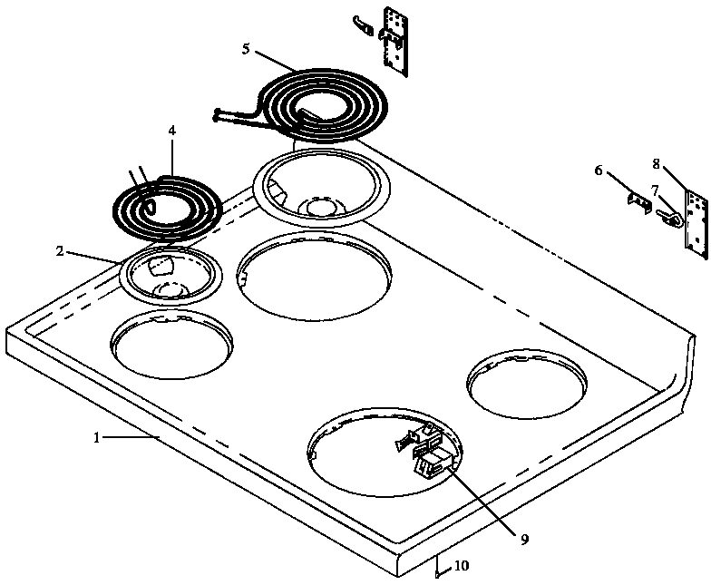 Amana SNE26AA/P1142424N main top assembly diagram
