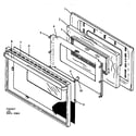 Amana SNE26ZZ/P1142498N oven door assembly (sne26cb/p1142425n) (sne26cb/p1142497n) diagram