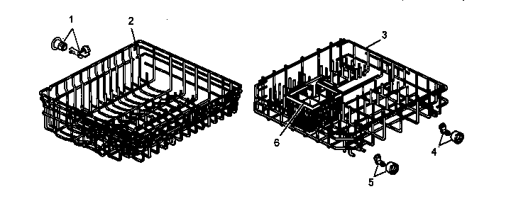 Caloric CDU210CWW/P1199014W rack assembly diagram